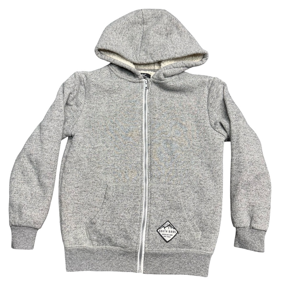 Rebels Kids Gray Fleece Zip Up Hoodie Size 11 12Y Cozy Everyday Jacket